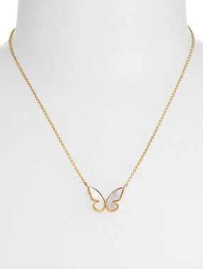 Kate Spade Mother-of-pearl Butterfly Pendant Necklace NWT In Box